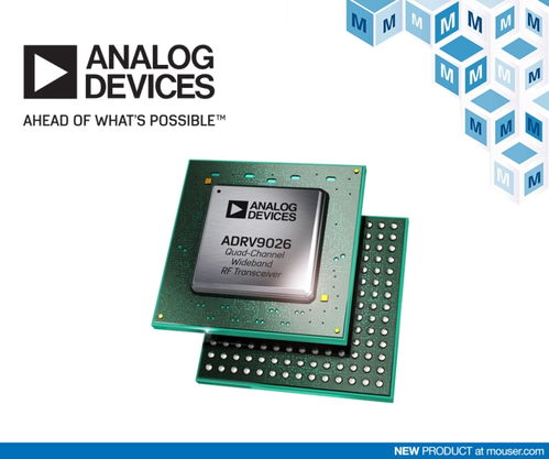 貿澤電子開售面向蜂窩基礎設施應用的 analog devices adrv9026四通道寬帶rf收發器